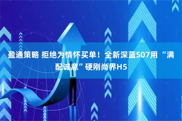 盈通策略 拒绝为情怀买单！全新深蓝S07用 “满配诚意”硬刚尚界H5
